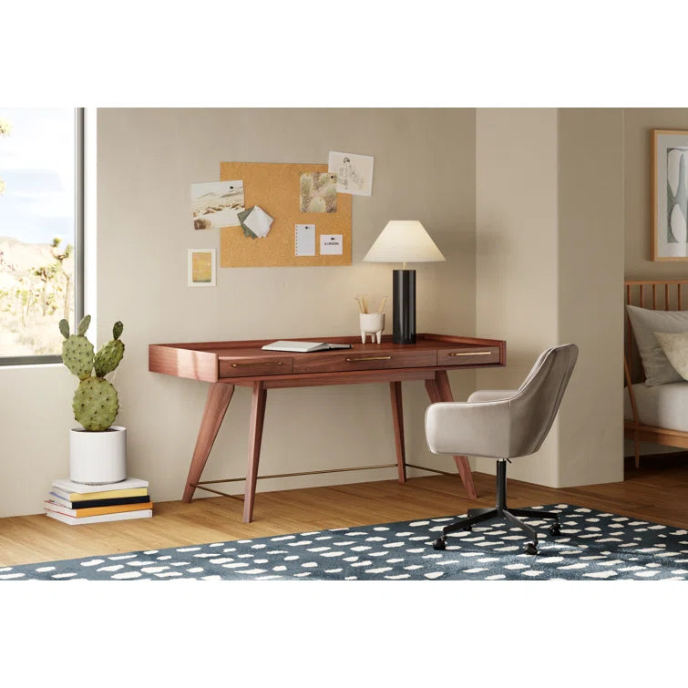 Timeless Solid Wood Writing Desk: Crafting Excellence with Every Detail" Ouch Cart