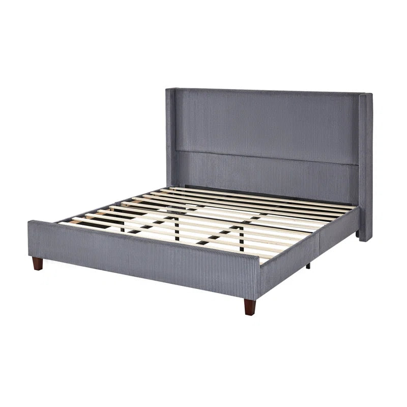 Wauseon Corduroy Upholstered Bed OUCH CART