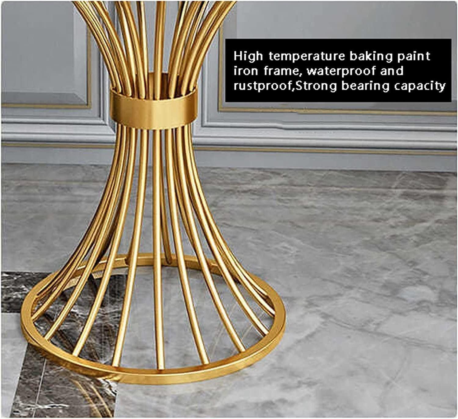 Maeve Marble & Metal Sofa Side Table for Living Room - Ouch Cart