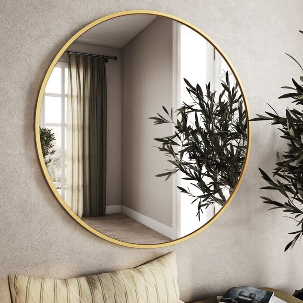 Gold Ovel Shape Wall Mirror