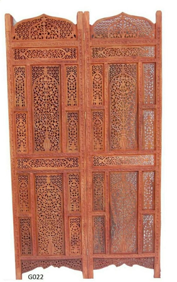 4 Panel Sheesham Wooden Partitions Room Dividers Screen Separators for Living Room Wooden Room Divider Partition Wooden Screen Wooden Separator Home & Kitchen