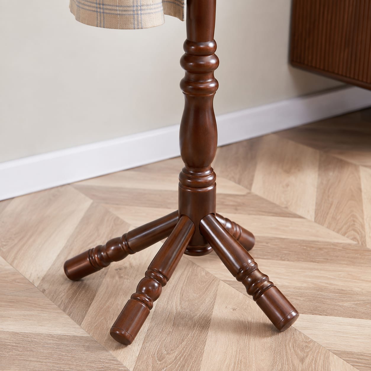 Ouch Cart Wooden Coat Stand | Freestanding Solid Wood Clothes Hanger with Multiple Hooks for Home OUCH CART