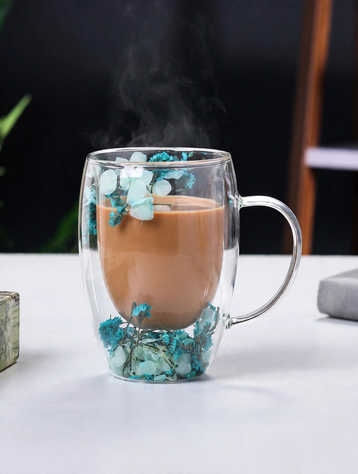 Dahlia Glass Mug M.M.I. OVERSEAS