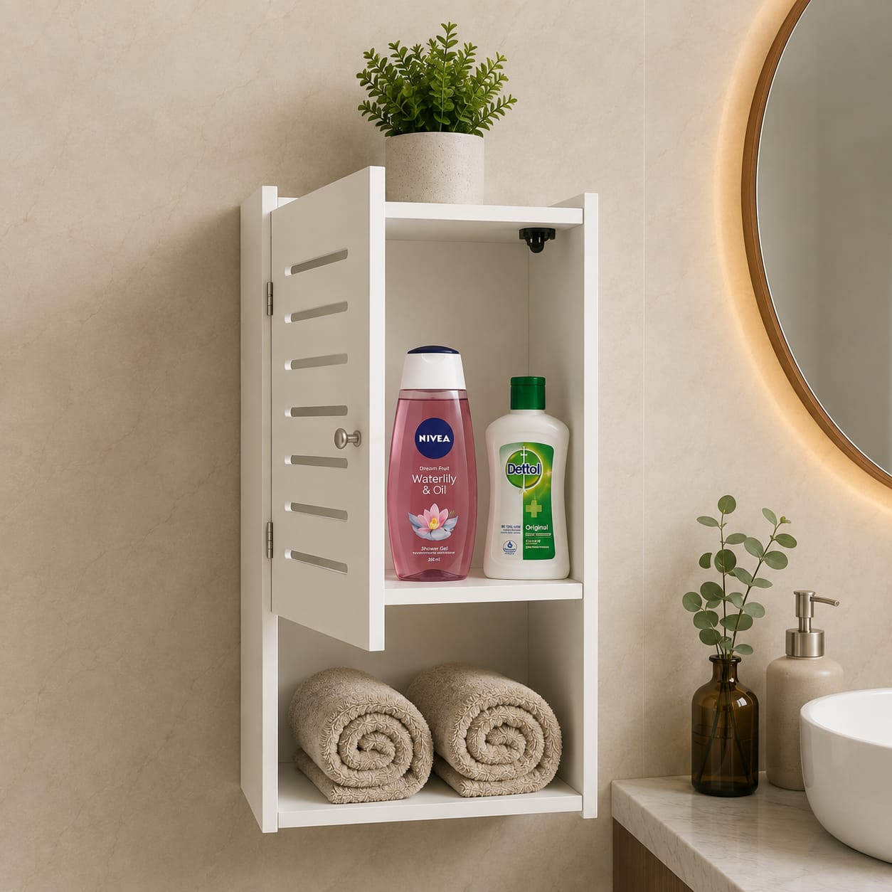 Ouch Cart Wall Mounted Bathroom Storage Cabinet