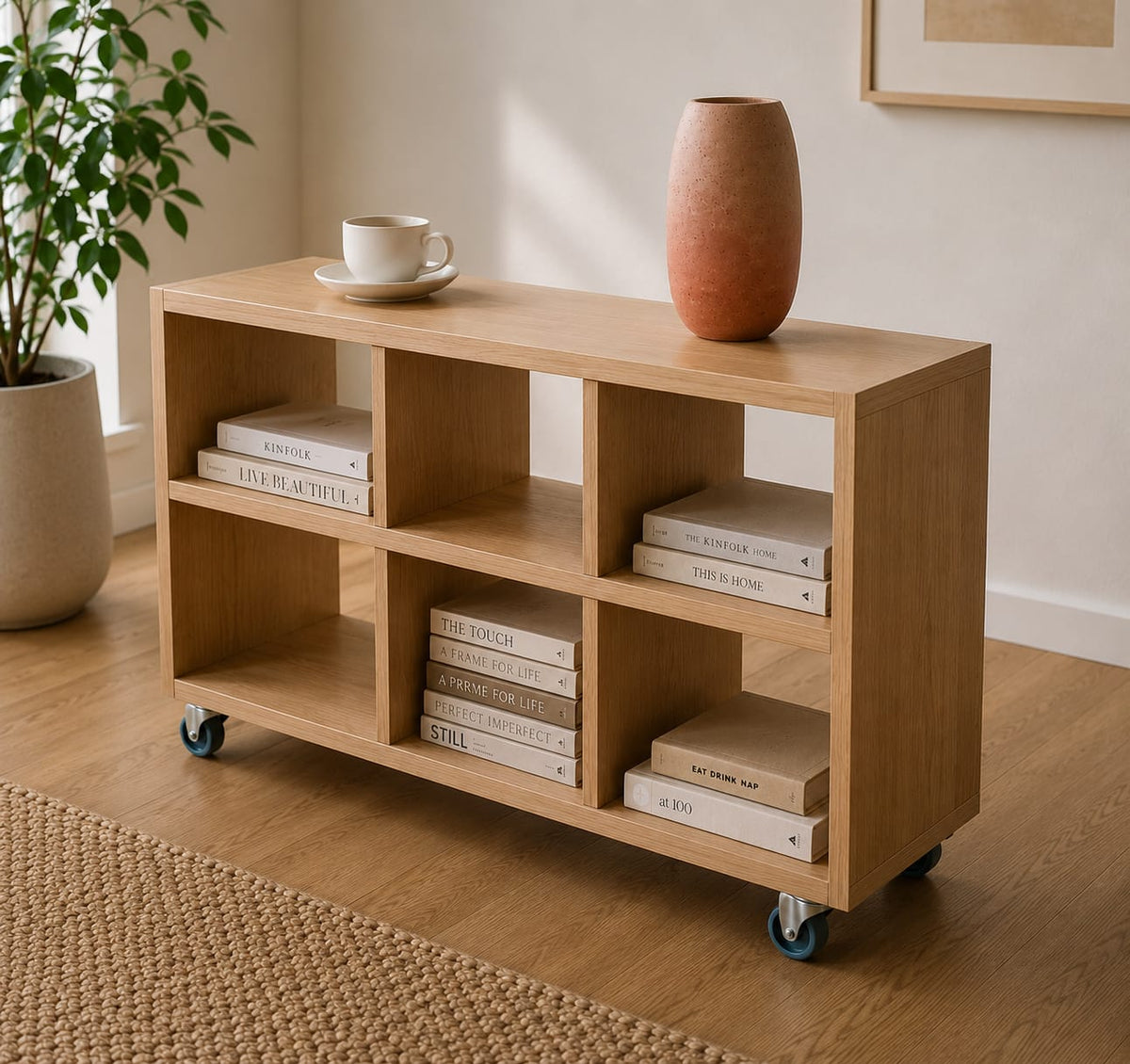 Ouch Cart Mobile Side Table with Book Storage OUCH CART