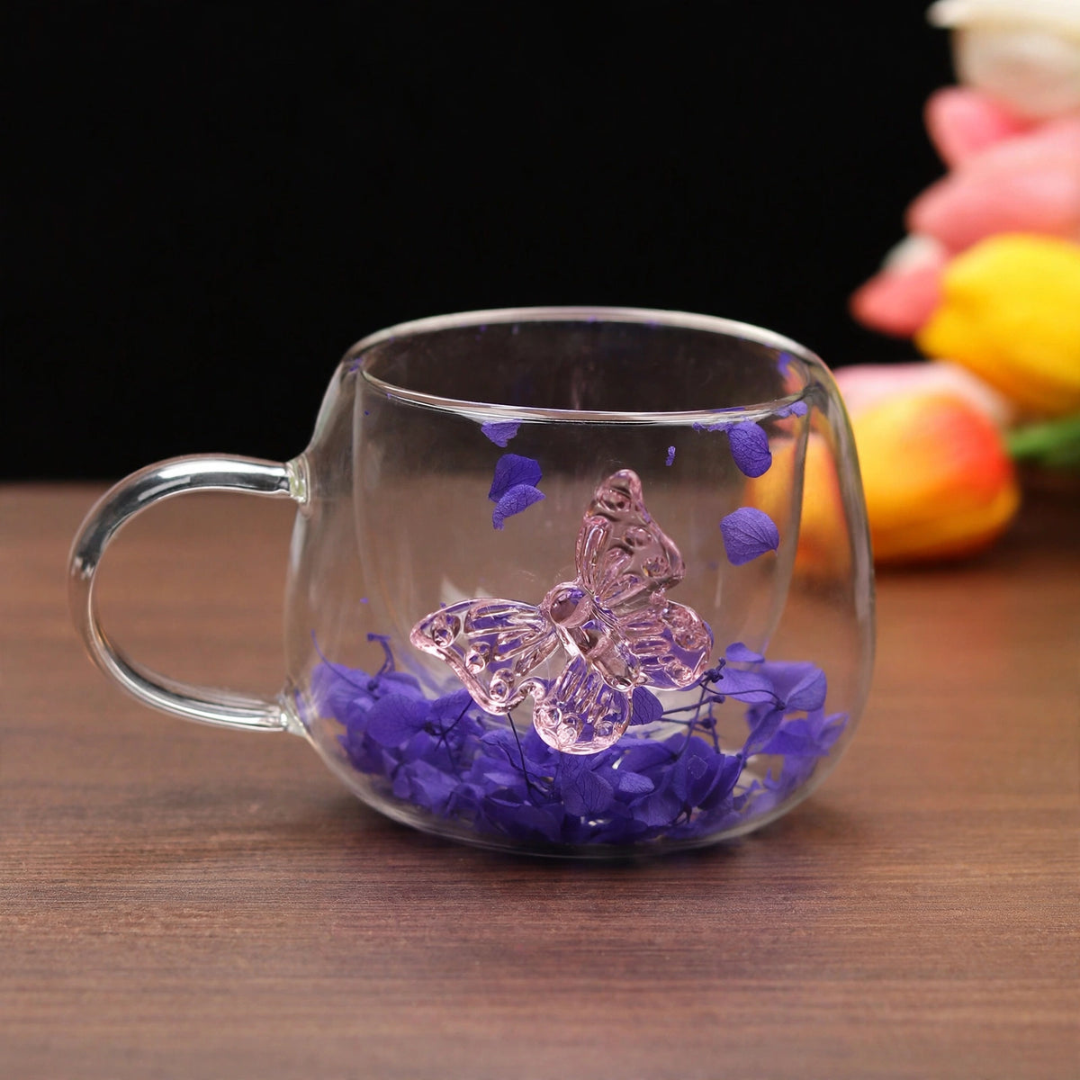 Titli Bloom Glass Mug Pink