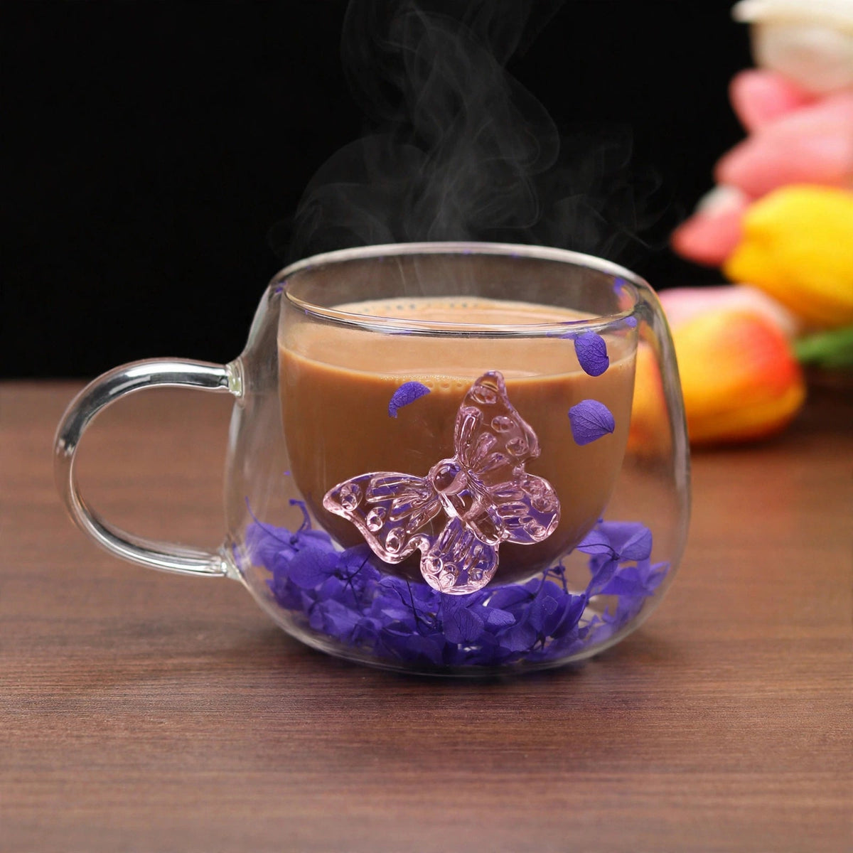 Titli Bloom Glass Mug Pink M.M.I. OVERSEAS