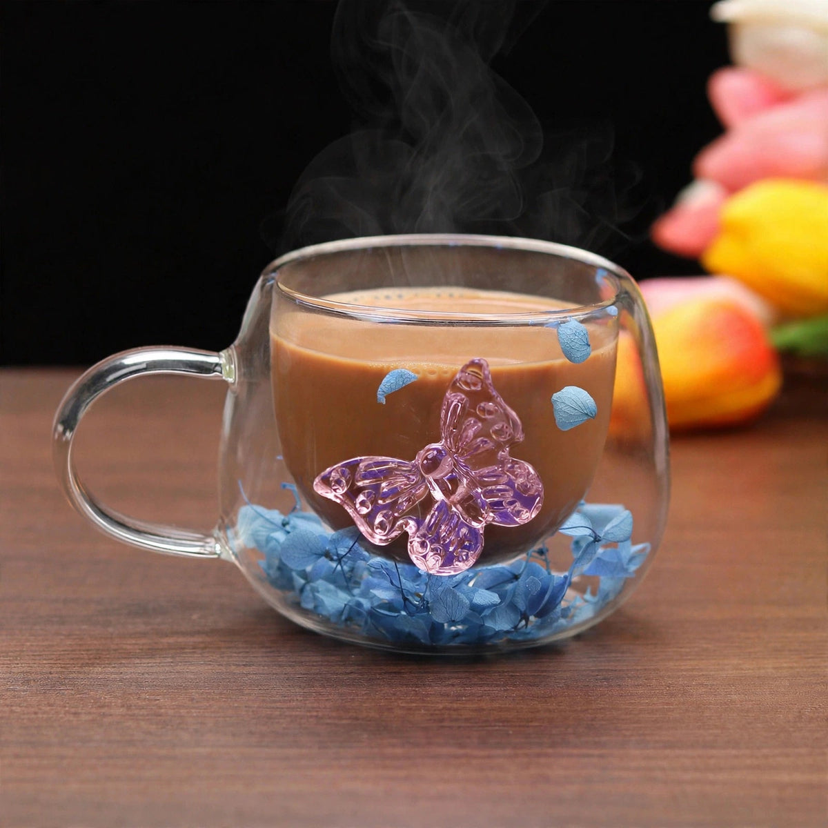 Titli Bloom Glass Mug Pink M.M.I. OVERSEAS