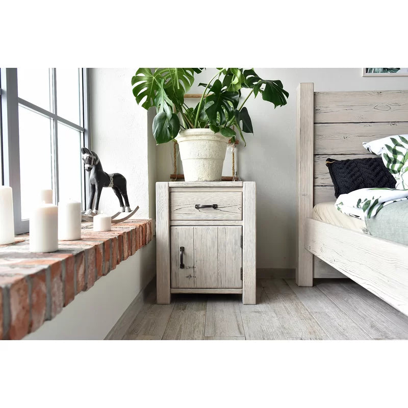 Amber 1 Drawer Bedside Table