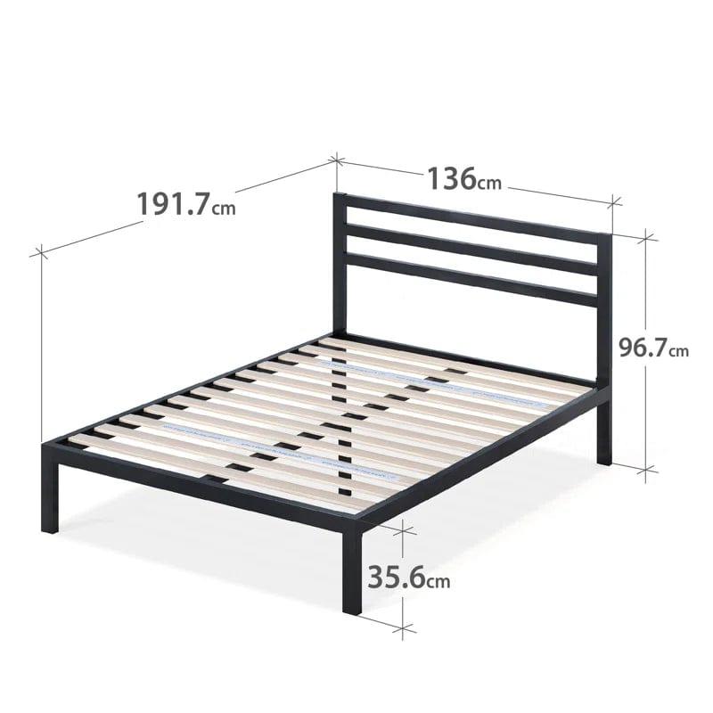 Wick Metal Bed Frame with Headboard - Ouch Cart