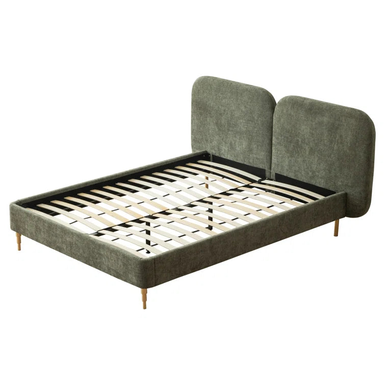 Willma Upholstered Platform Bed Frame and Headboard OUCH CART