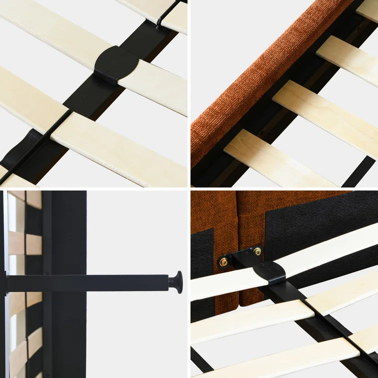 Willma Upholstered Platform Bed Frame and Headboard
