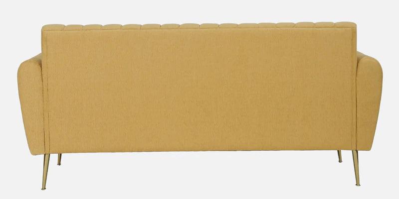 Fabric 3 Seater Sofa In Camel Yellow Colour - Ouch Cart