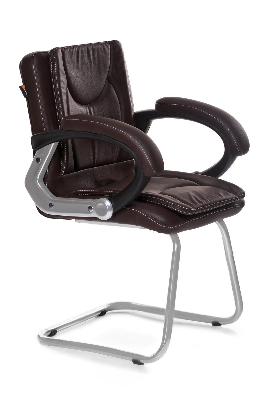 Stylish Cantilever Chair in Brown - Ouch Cart