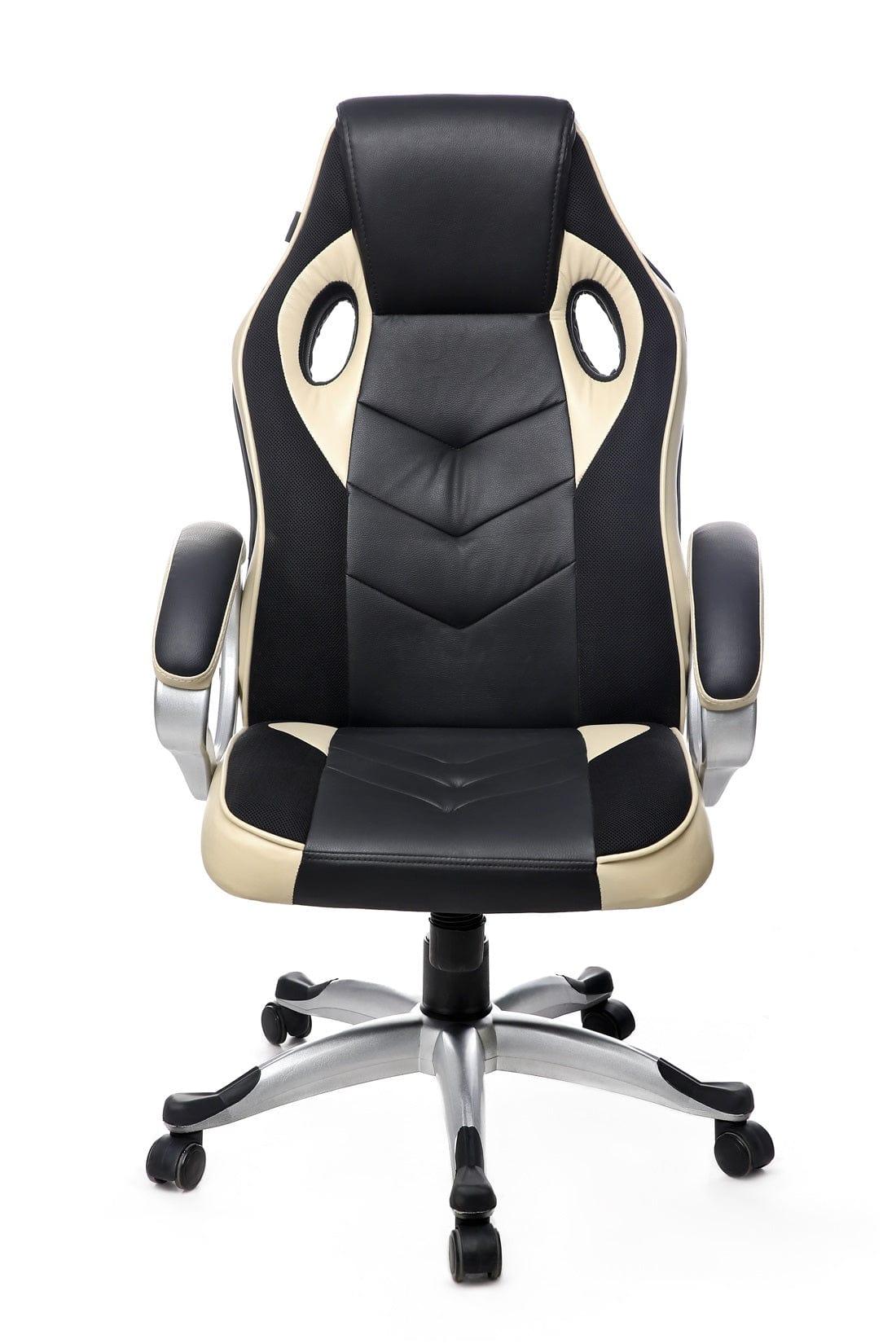 Adiko Stylish Gaming chair in Black/Cream - Ouch Cart
