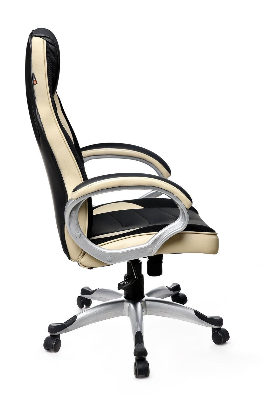 Adiko Stylish Gaming chair in Black/Cream - Ouch Cart
