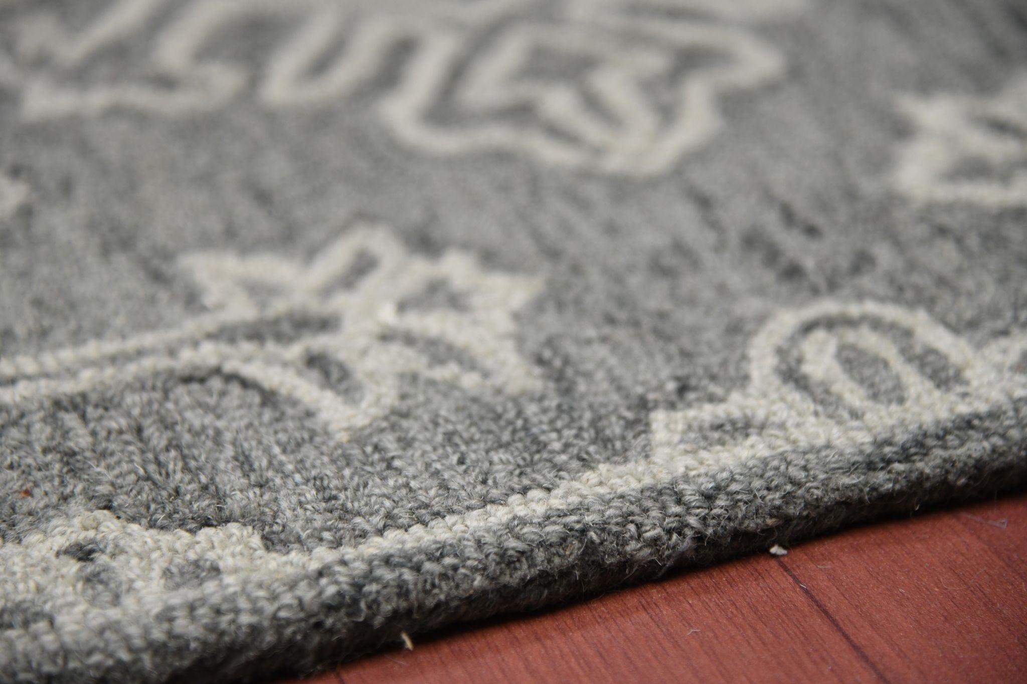 Graphite Wool Boston 4x6 Feet Hand-Tufted Carpet - Rug - Ouch Cart