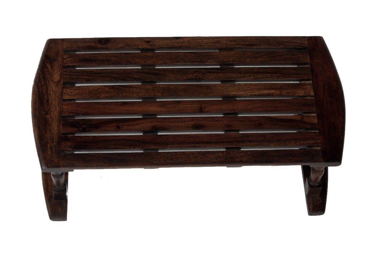 Sheesham Wood Breakfast Table | Laptop Table - Walnut Finish - Ouch Cart