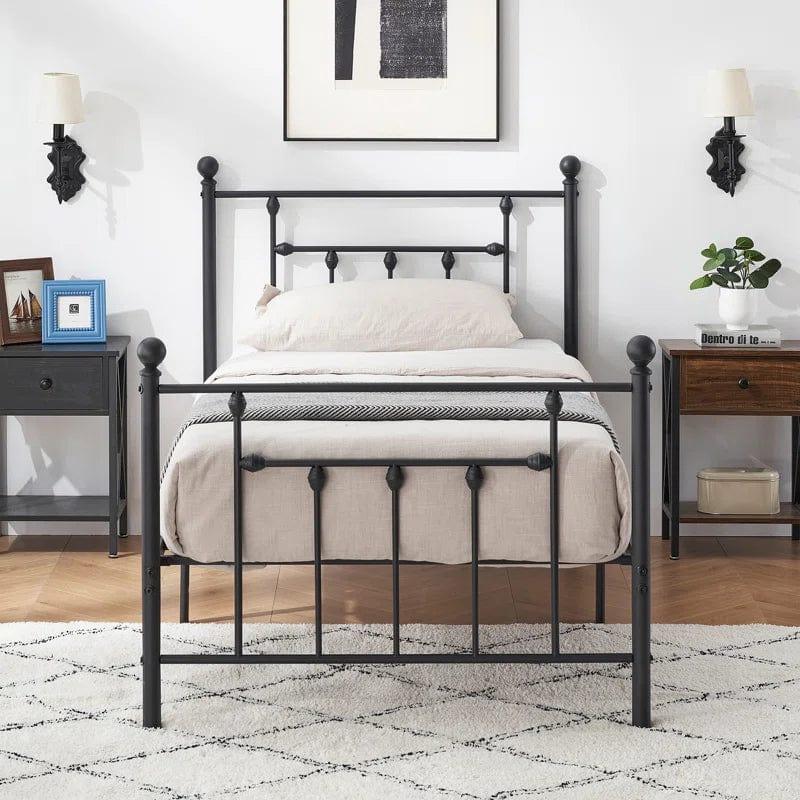 YT Metal Bed Frame with Headboard - Ouch Cart