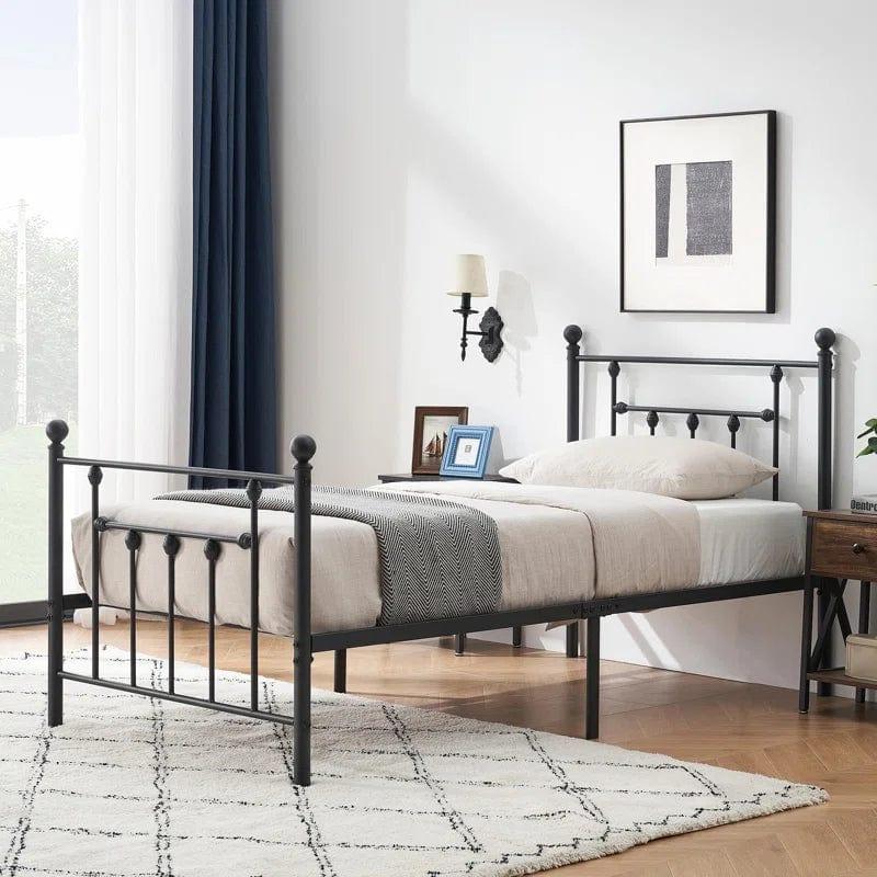YT Metal Bed Frame with Headboard - Ouch Cart