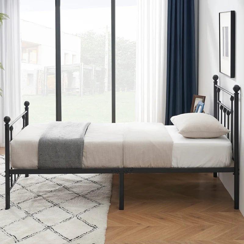 YT Metal Bed Frame with Headboard - Ouch Cart