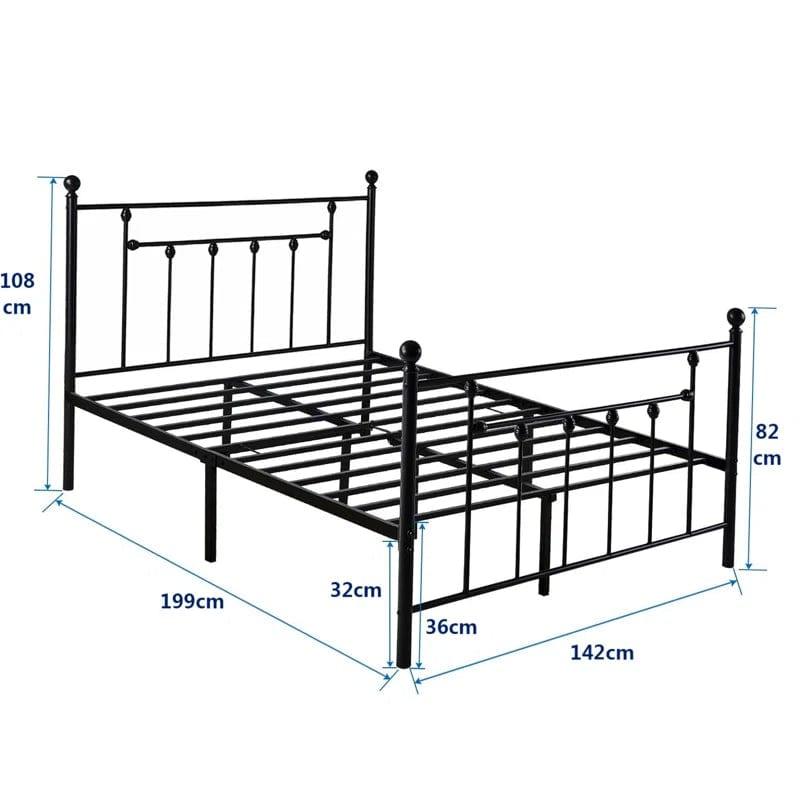 YT Metal Bed Frame with Headboard - Ouch Cart