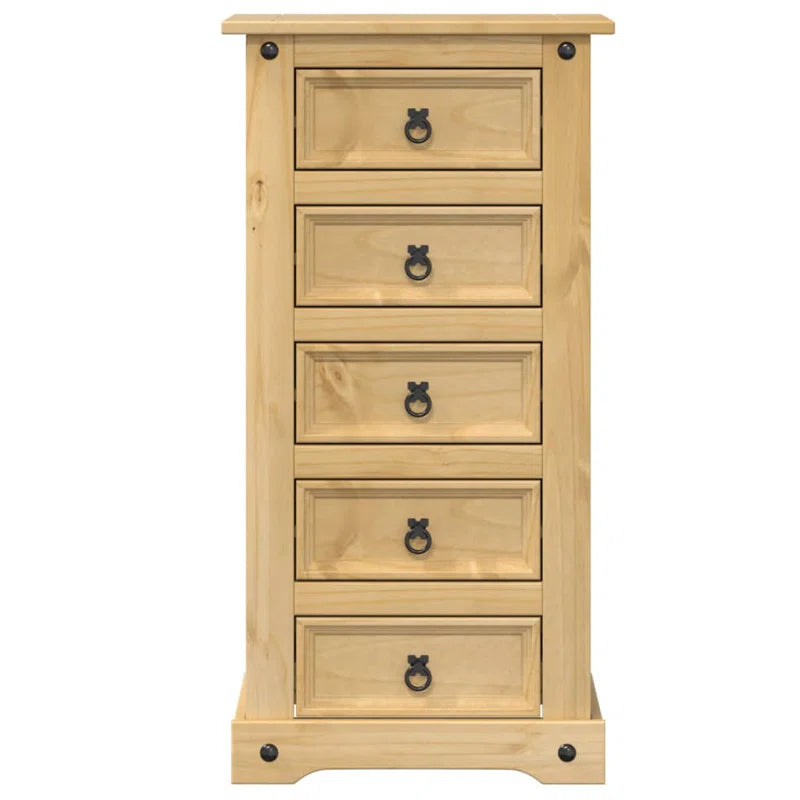 Miles Manufactured Wood + Solid Wood Bedside Table Ouch Cart