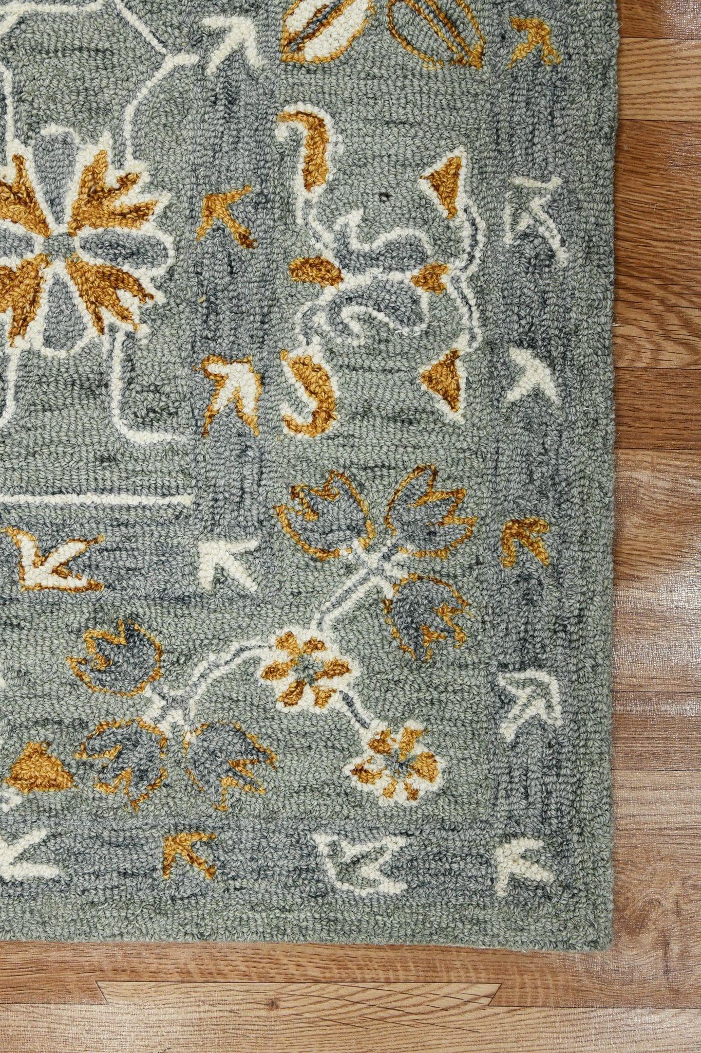 Orange Wool Romania 8X10 Feet Hand-Tufted Carpet - Rug - Ouch Cart