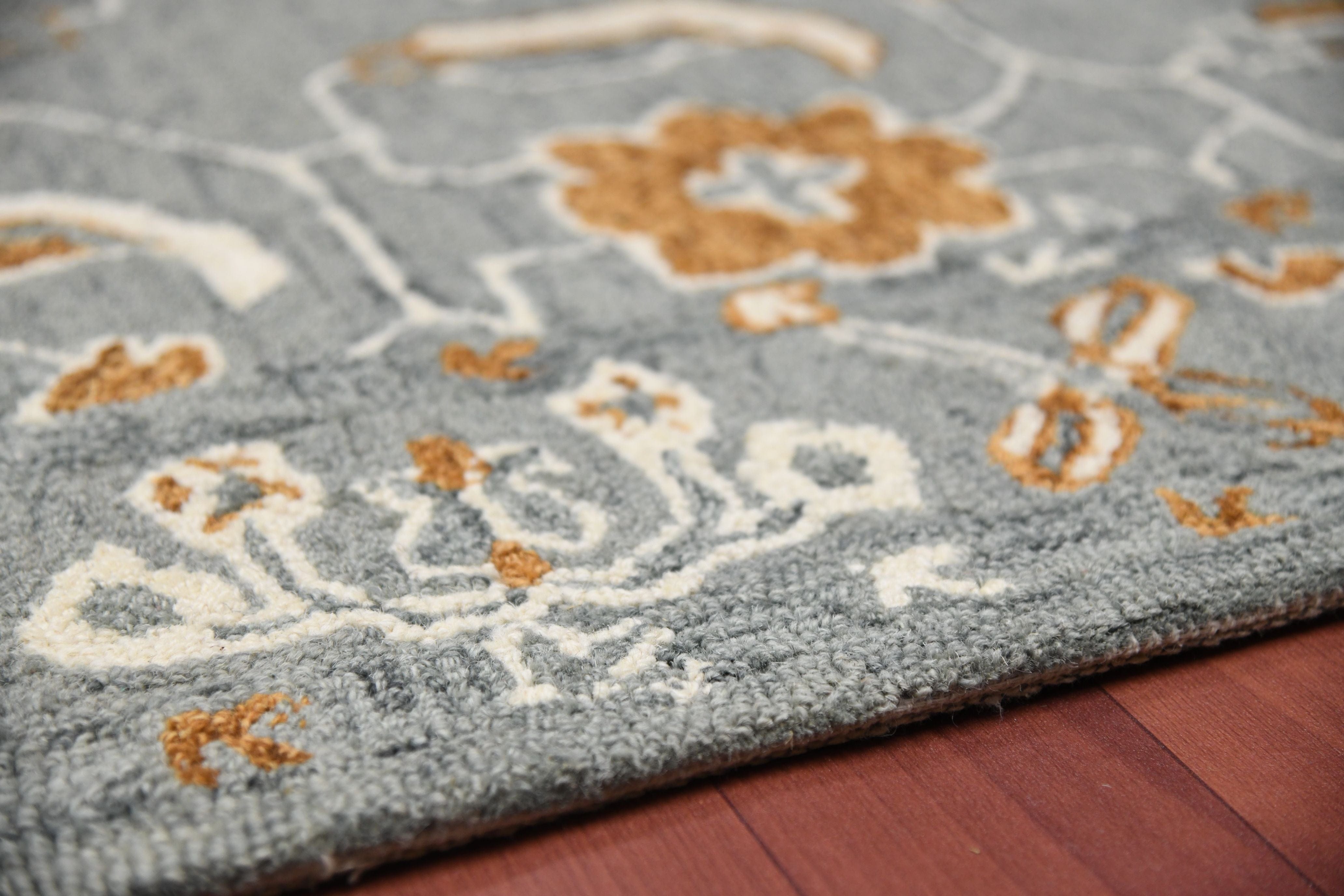 Orange Wool Romania 4x6 Feet  Hand-Tufted Carpet - Rug
