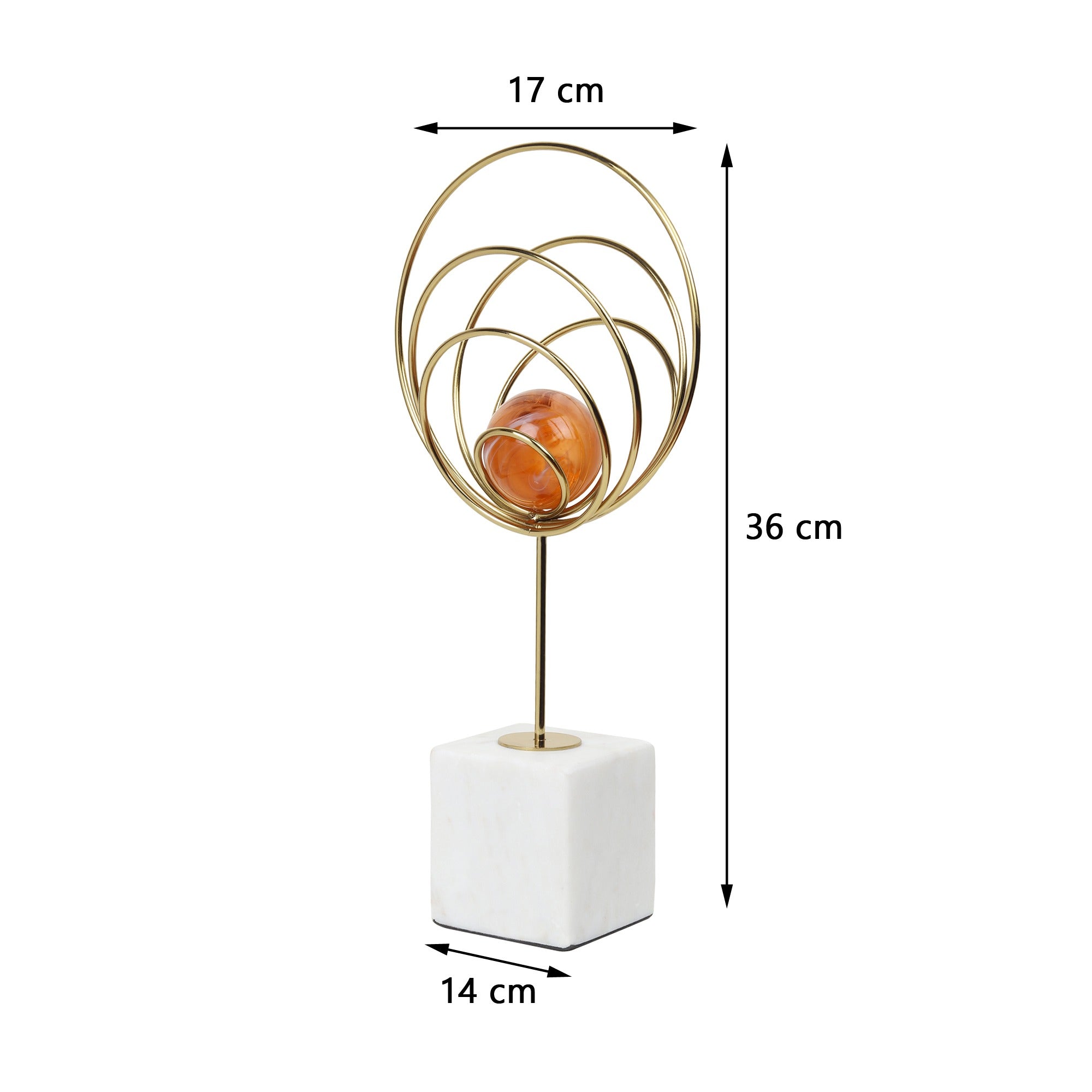 Aurora Silver Rings Accent Piece Peach M.M.I. OVERSEAS