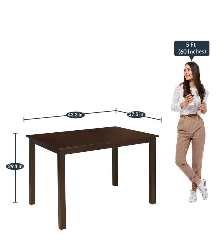 4 Seater with Bench Dining Set in Dark Cappucino Colour - Ouch Cart