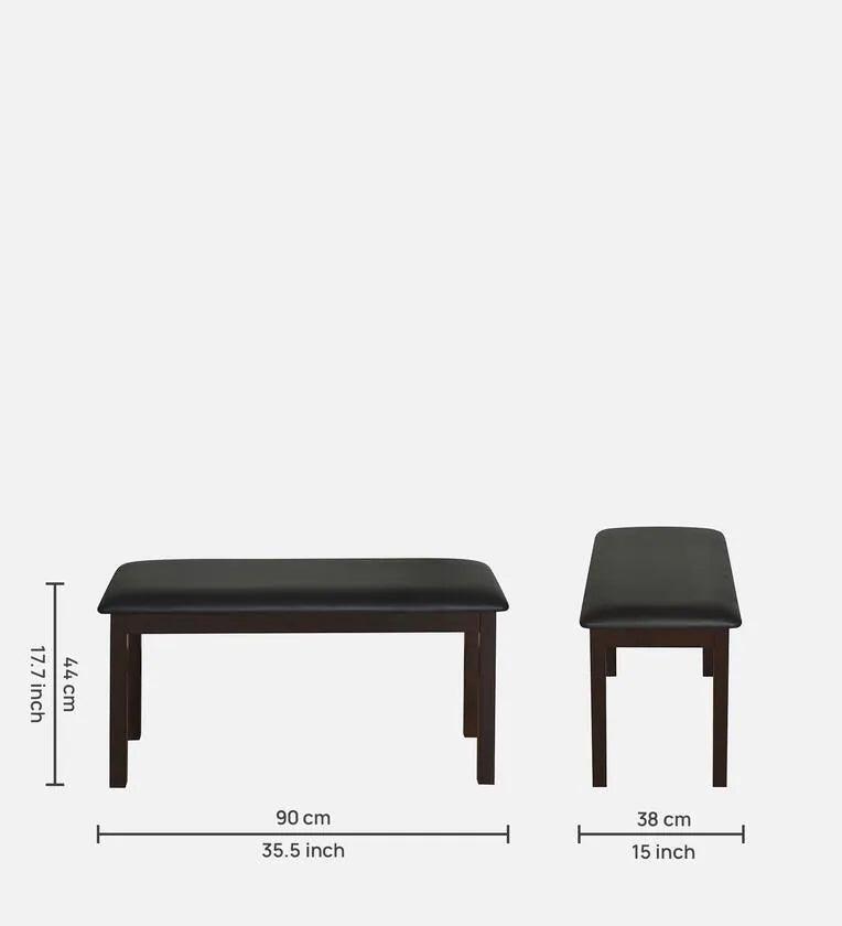 4 Seater with Bench Dining Set in Dark Cappucino Colour - Ouch Cart