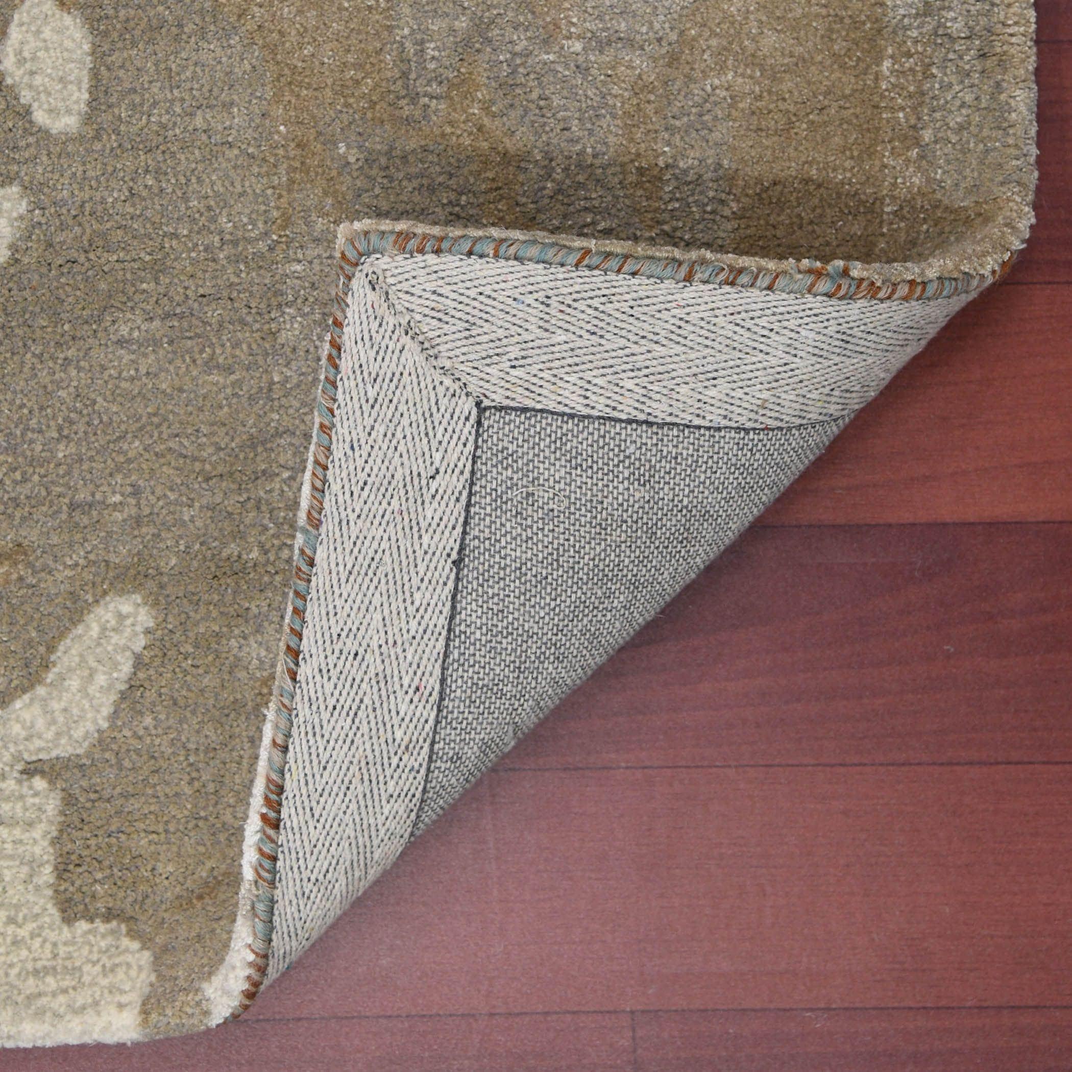 Orange Wool & Viscose Dream Scape 5x8 Feet Hand-Tufted Carpet - Rug - Ouch Cart