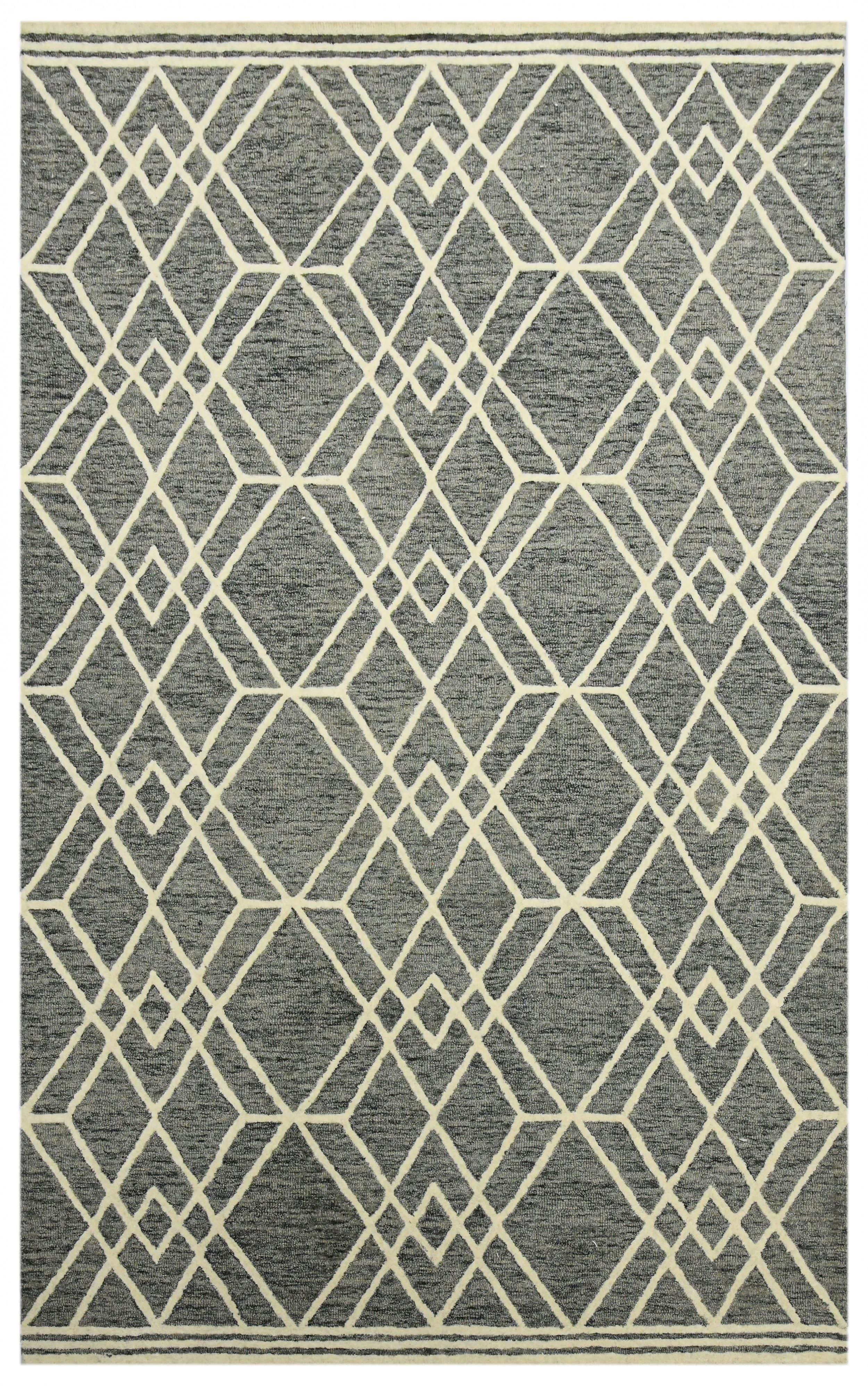 Gray Wool Vista 4x6 Feet Hand-Tufted Carpet - Rug - Ouch Cart