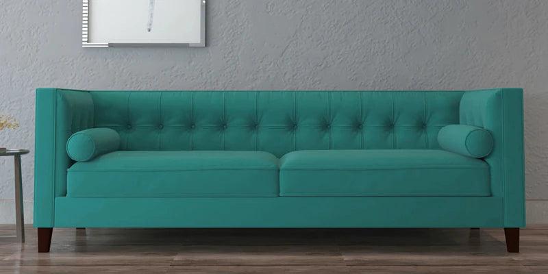 Velvet 3 Seater Sofa In Turqoise - Ouch Cart