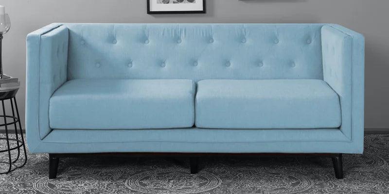 Fabric 3 Seater Sofa In Ice Blue Colour - Ouch Cart