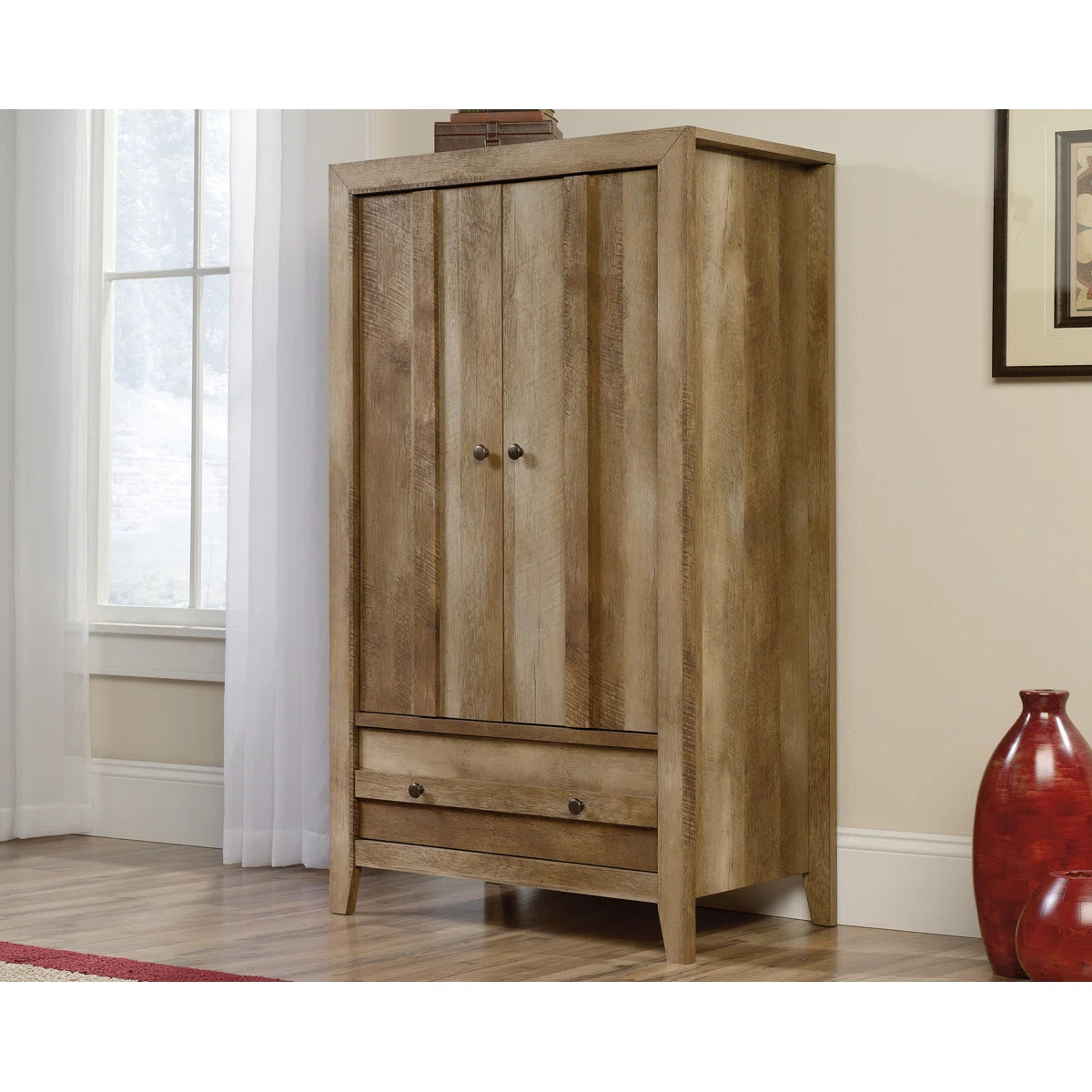 Orelia Armoire Modern Bedroom Wardrobe Solid Wood Storage-OUCH CART | wardrobe