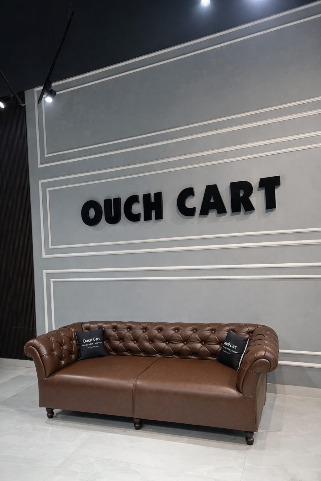Rolled Arm Back Tufted Chesterfield Sofa OUCH CART