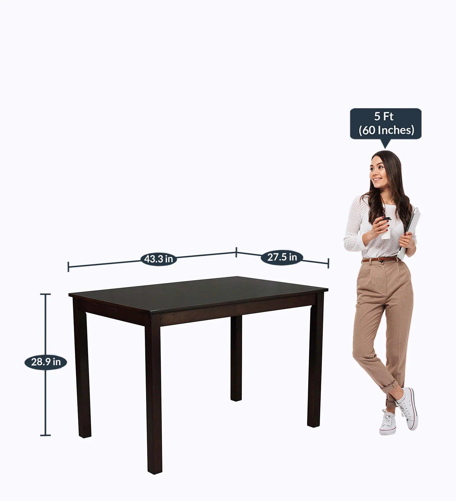 4 Seater Dining Set in Wenge Finish - Ouch Cart