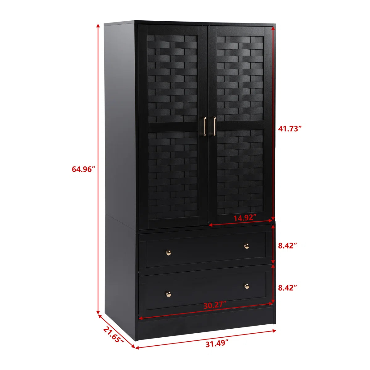 Romond Bedroom Armoire Functional and Stylish Solid Wood Wardrobe OUCH CART
