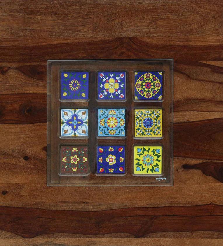 Sheesham Wood 4 Seater Dining Set In Rustic Teak Finish - Ouch Cart