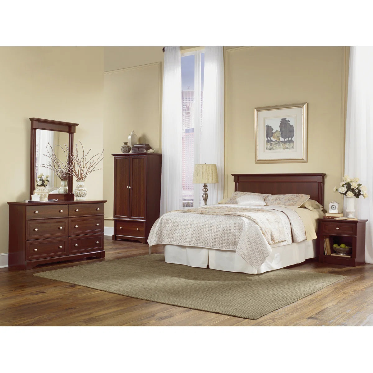 Orviston Armoire with Drawers and Hanging Space for Bedroom