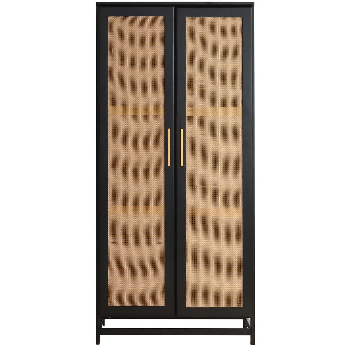 Albertha Solid Wood Bedroom Wardrobe Large Storage Rattan Door Style OUCH CART