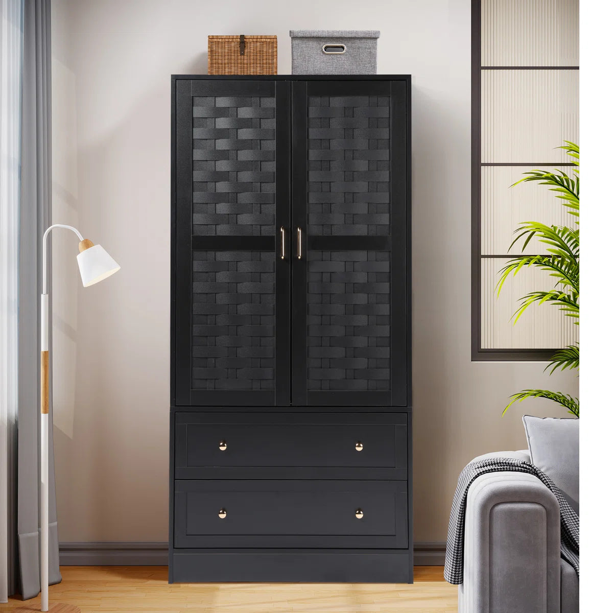 Romond Bedroom Armoire Functional and Stylish Solid Wood Wardrobe OUCH CART