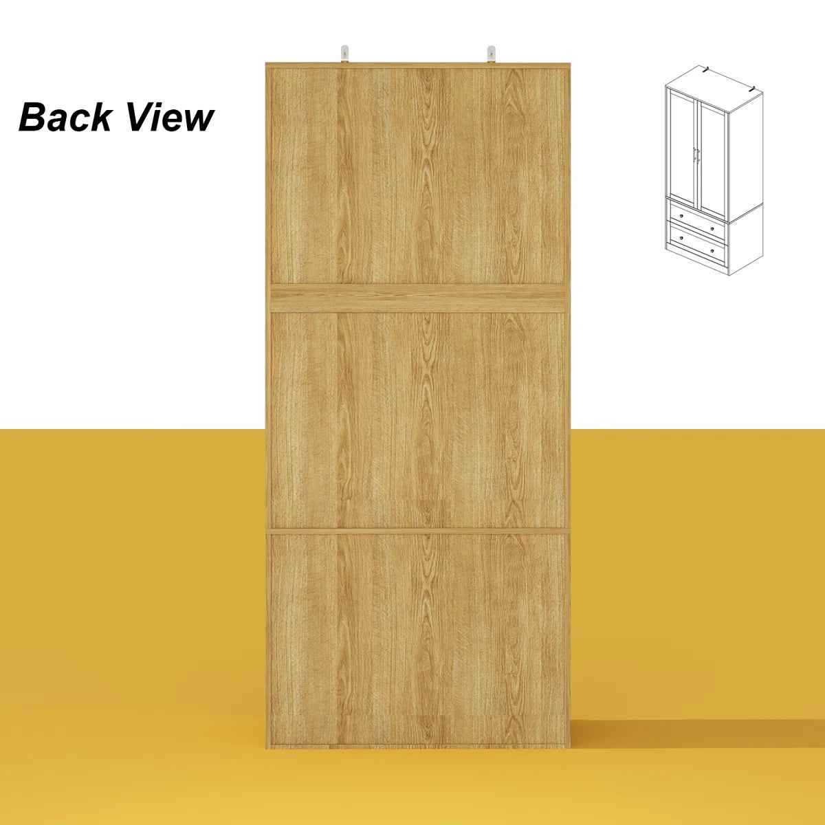 Premium Solid Wood Armoire Modern Bedroom Furniture OUCH CART