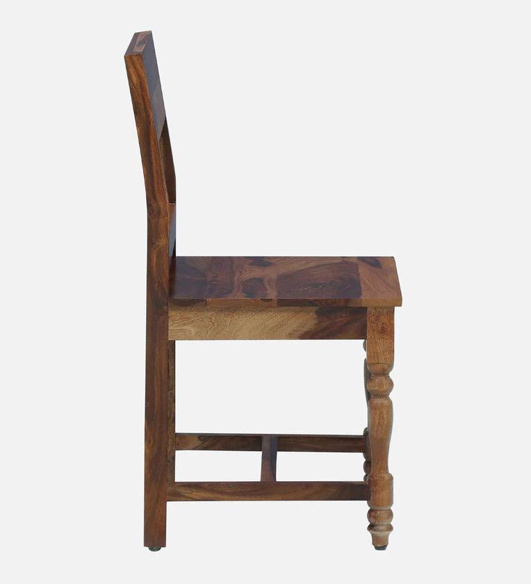 Sheesham Wood 4 Seater Dining Set In Rustic Teak Finish - Ouch Cart