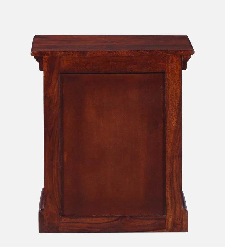 Sheesham Wood LHS Bedside Table in Scratch Resistant Honey Oak Finish - Ouch Cart