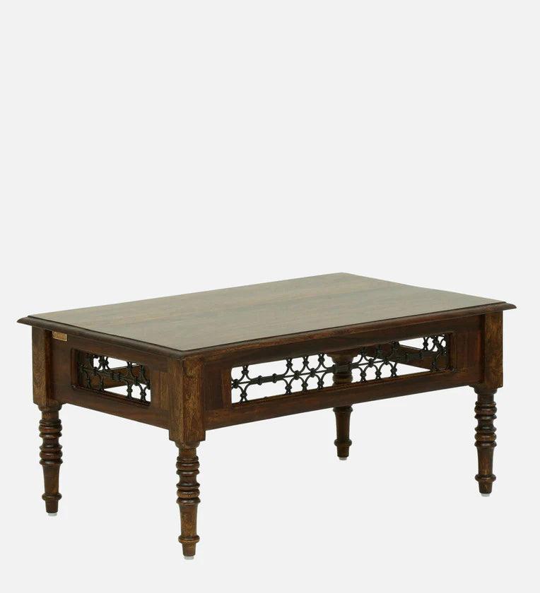 Sheesham Wood Coffee Table In Scratch Resistant Provincial Teak Finish - Ouch Cart
