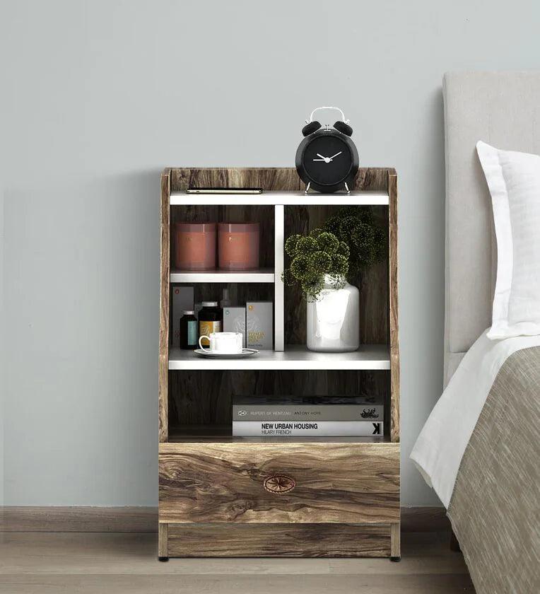 Bedside Table in Matte Finish with Drawer - Ouch Cart