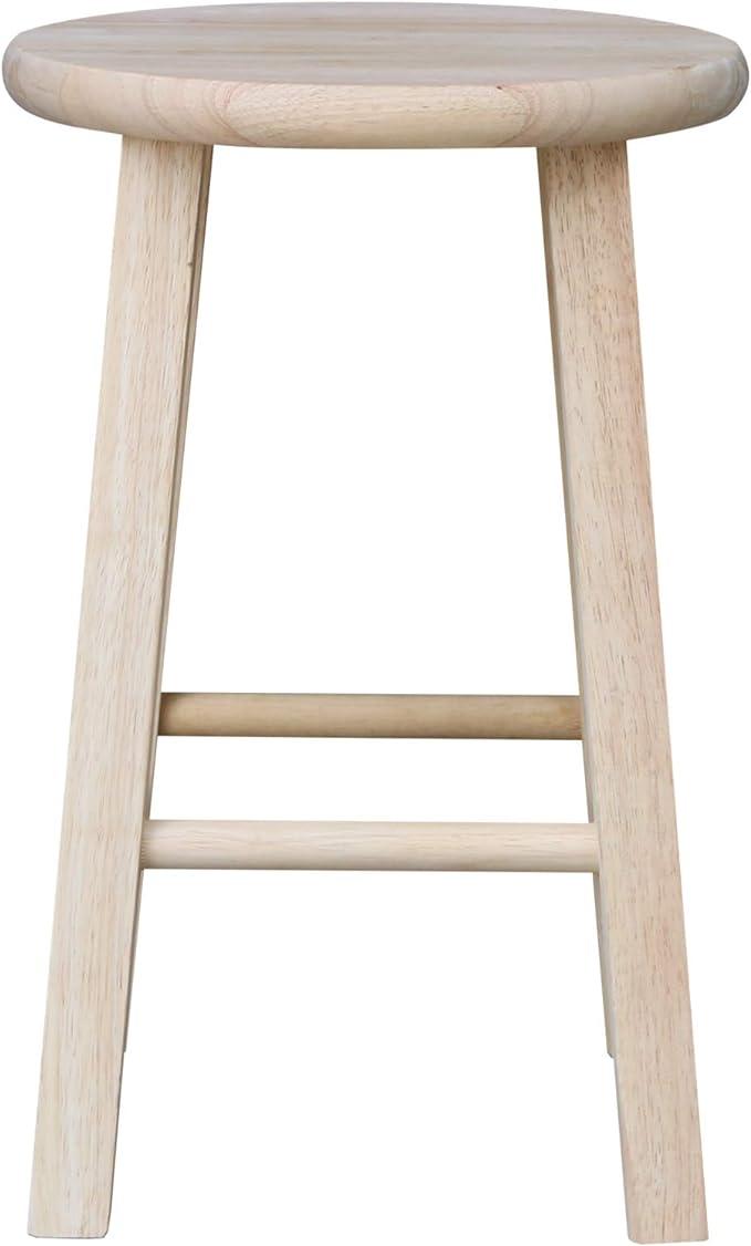 Wooden Step Stool Footstool Solid Wood 8 inch for Kids Adults Plant Stand Fishing Stool (Black) - Ouch Cart